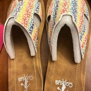 Corkys Multicolor Leopard Print Sandals